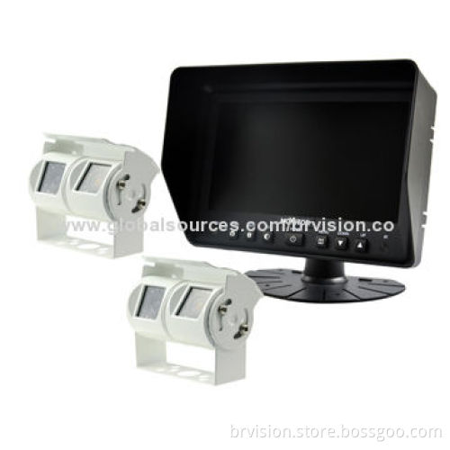 Rear-view System 7-inch Monitor with Dual Lens Waterproof Camera for trailer and agricultural machin